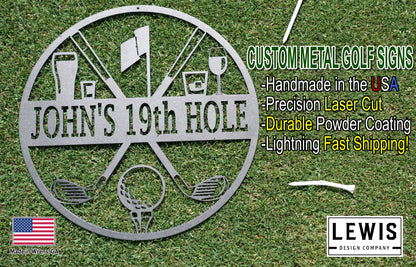Custom metal 19th hole sign