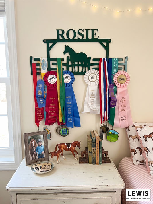 Horse Fence Medal Hanger, Horse Medals Display