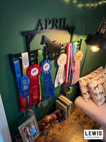 Horse Fence Medal Hanger, Horse Medals Display