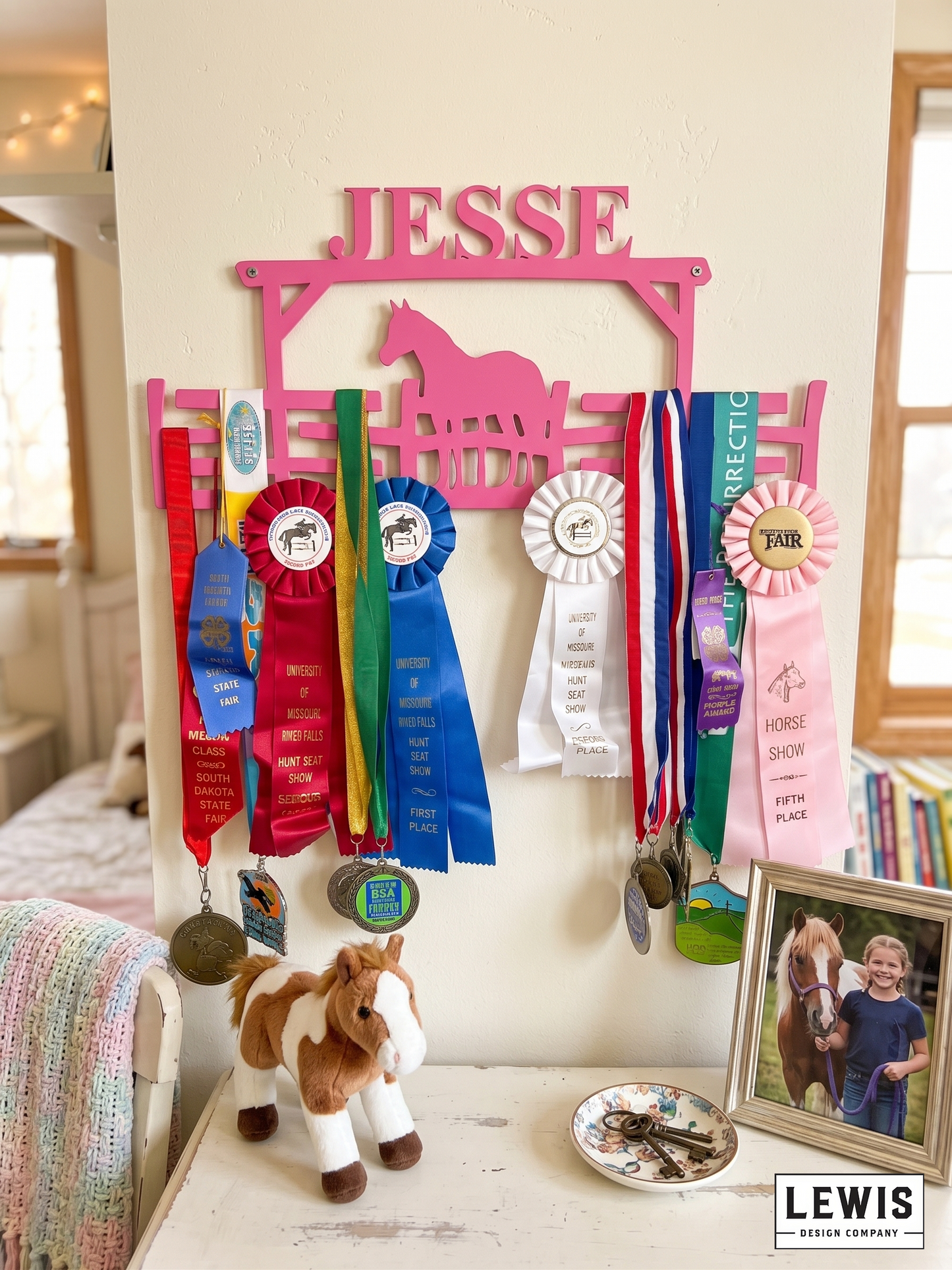 Horse Fence Medal Hanger, Horse Medals Display