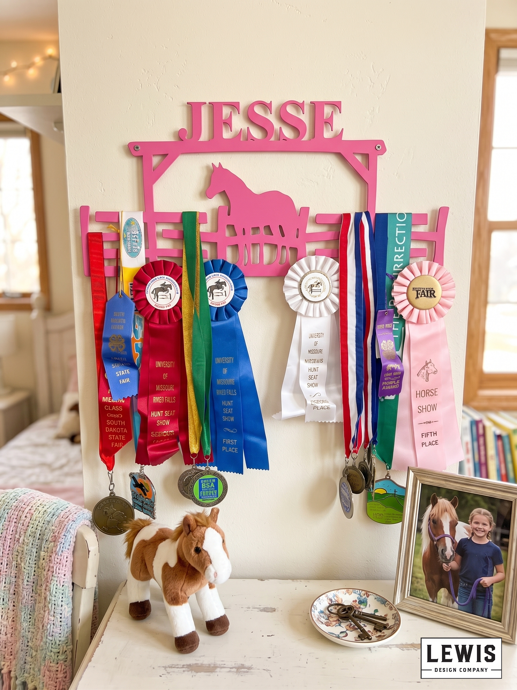 Horse Fence Medal Hanger, Horse Medals Display