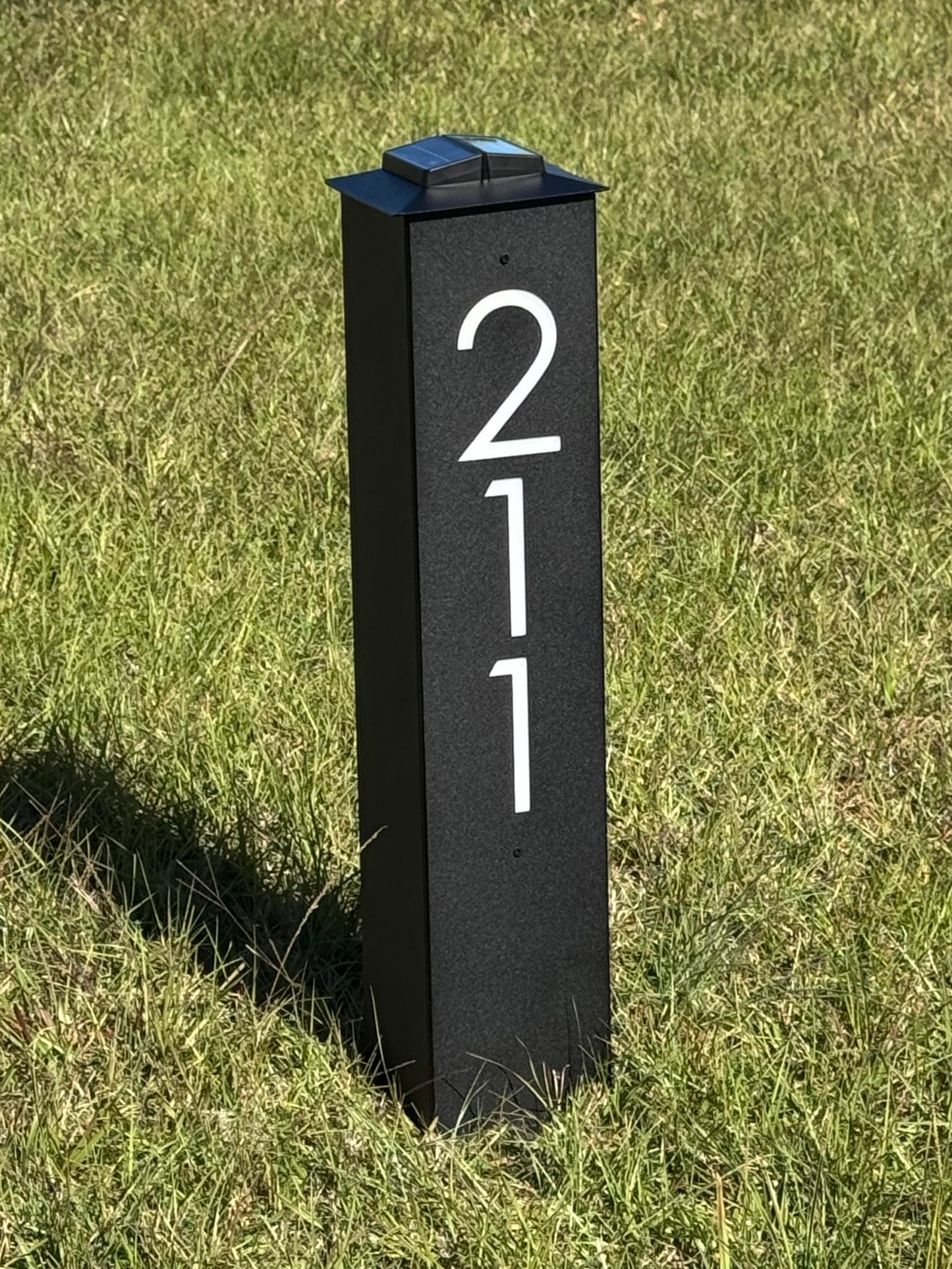 Modern Metal Address Post