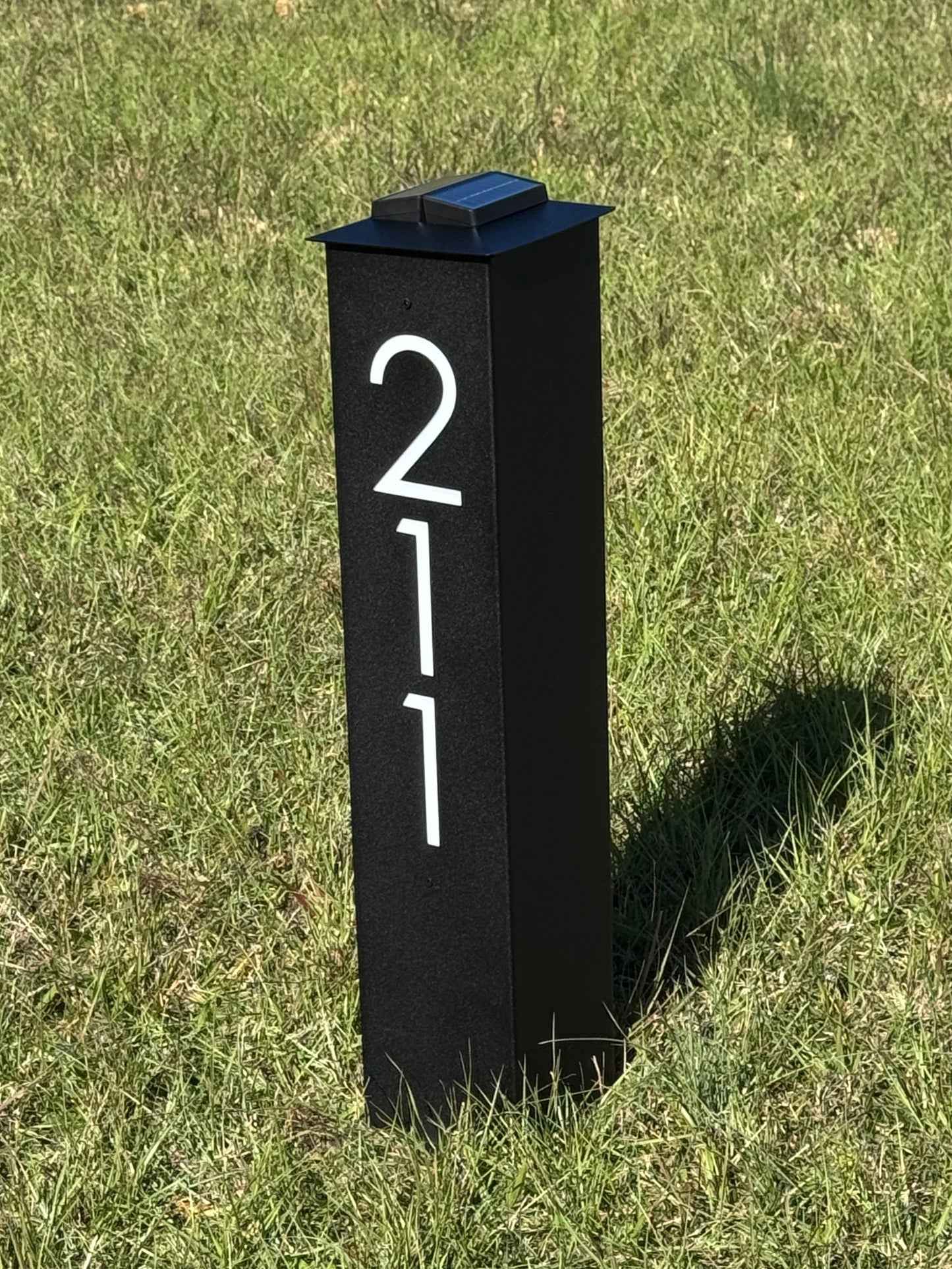 Modern Metal Address Post