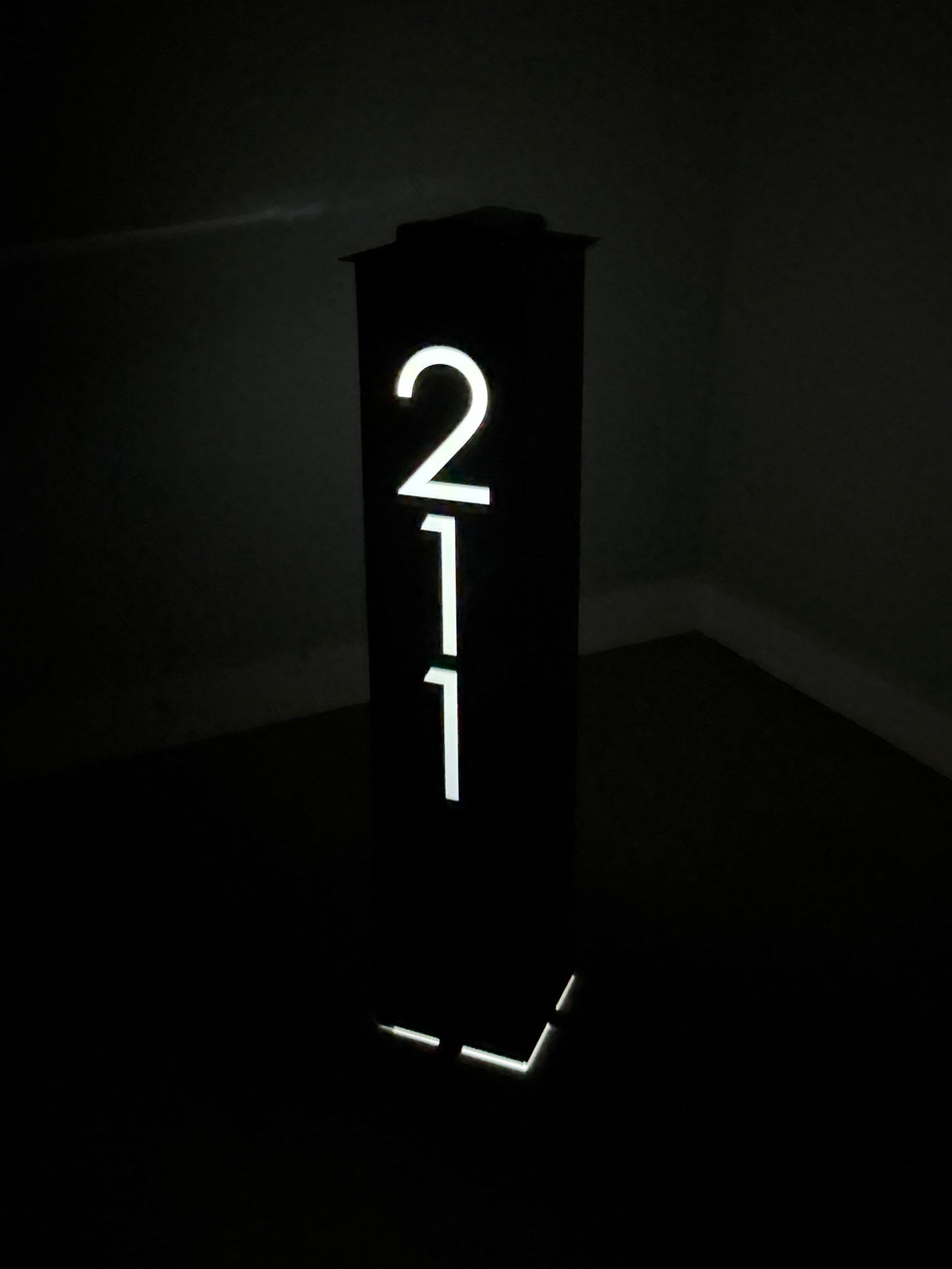 Modern Metal Address Post