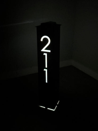 Modern Metal Address Post