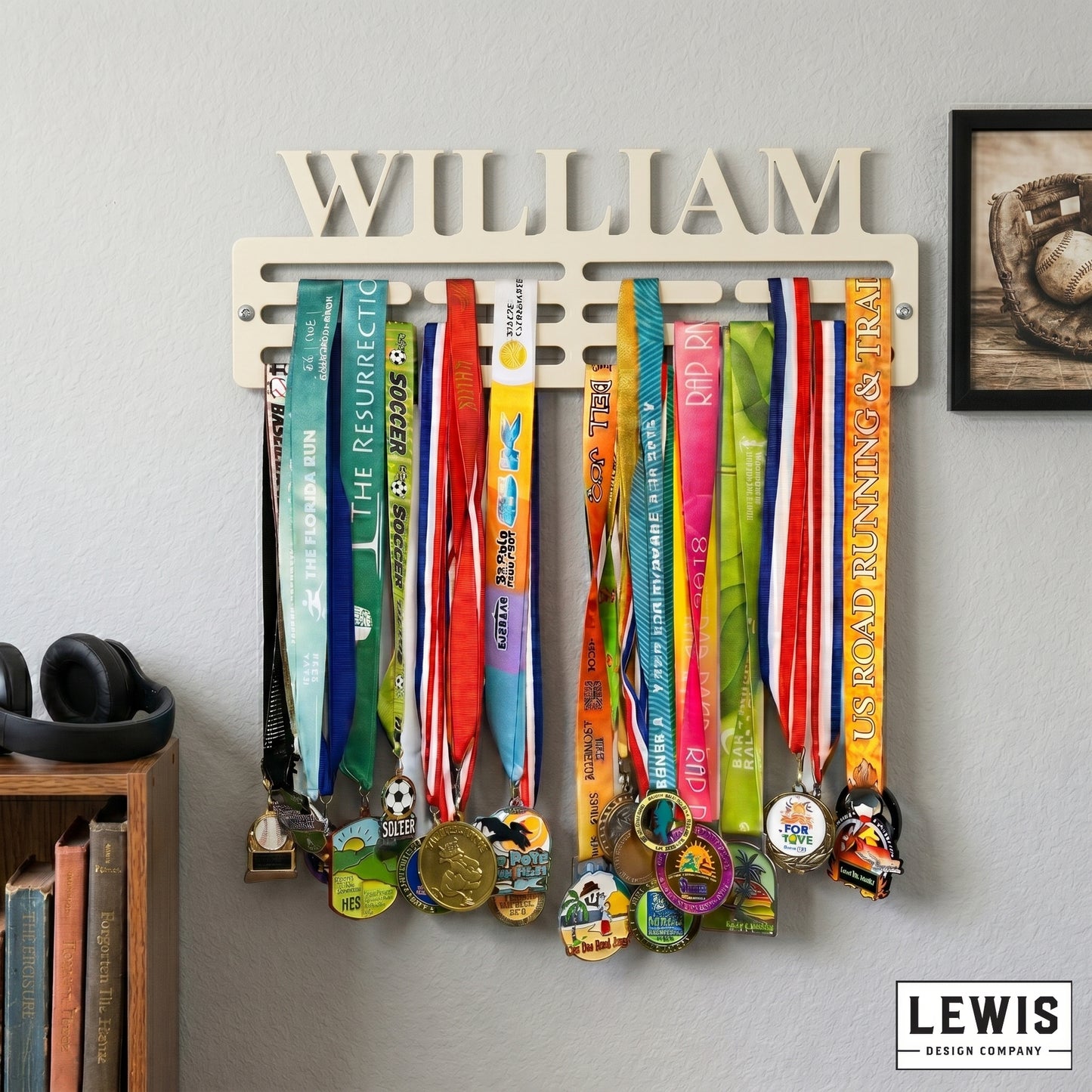 Custom Name Medal Hanger | Personalized Athlete Award Display