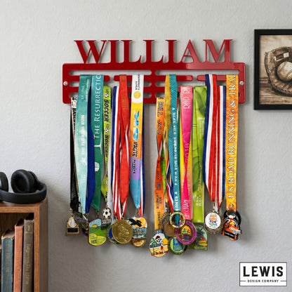 Custom Name Medal Hanger | Personalized Athlete Award Display