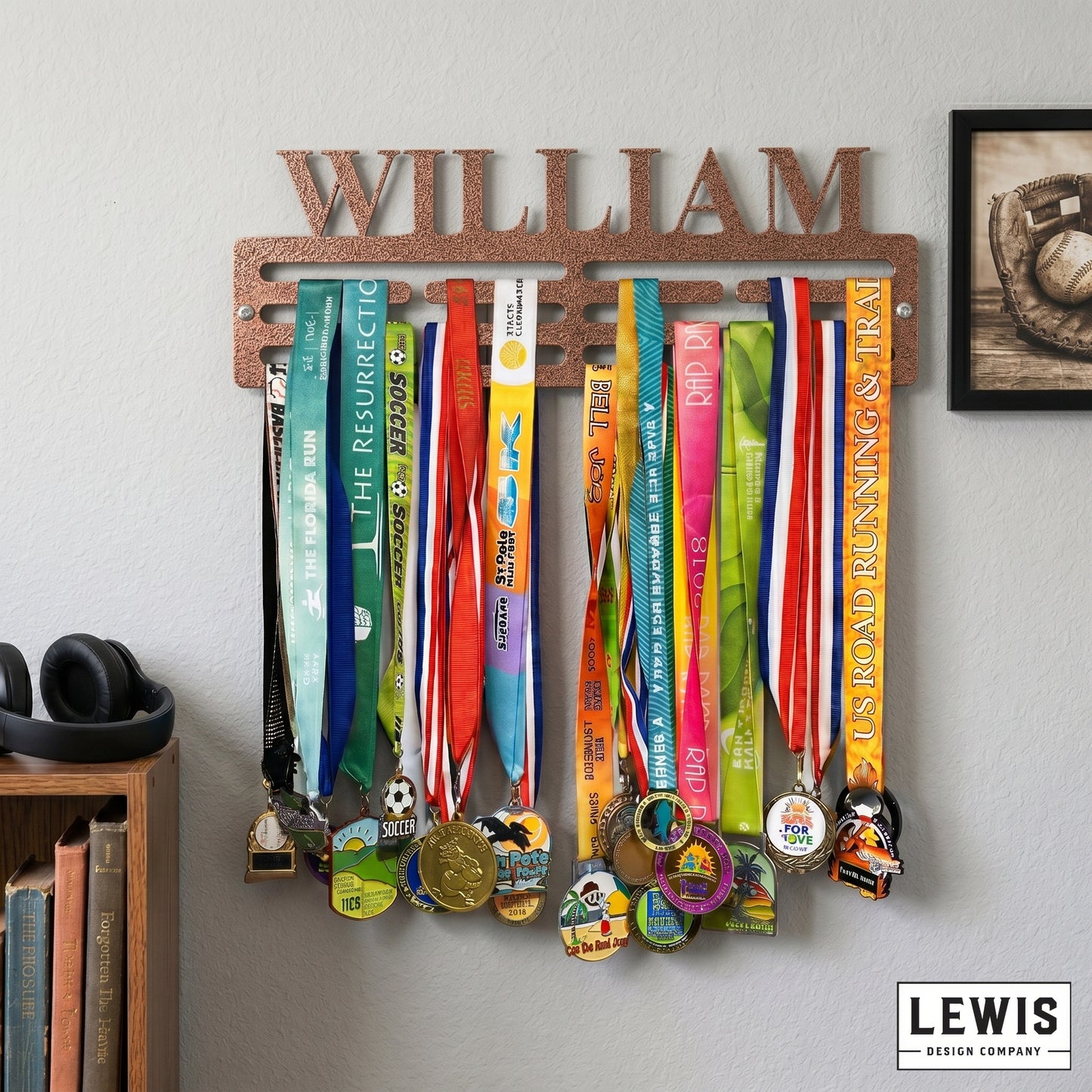 Custom Name Medal Hanger | Personalized Athlete Award Display