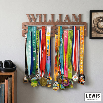 Custom Name Medal Hanger | Personalized Athlete Award Display