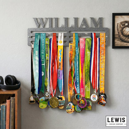 Custom Name Medal Hanger | Personalized Athlete Award Display
