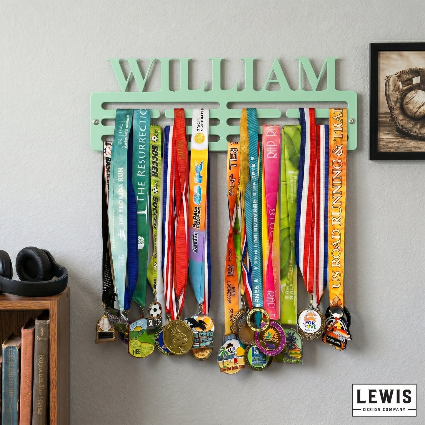 Custom Name Medal Hanger | Personalized Athlete Award Display