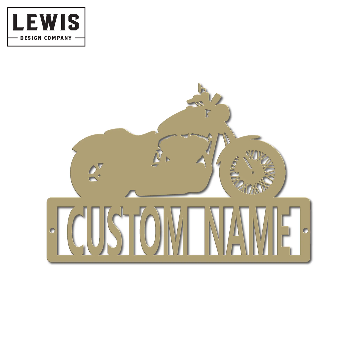 Custom Motorcycle Name Metal Sign | Personalized Garage Decor