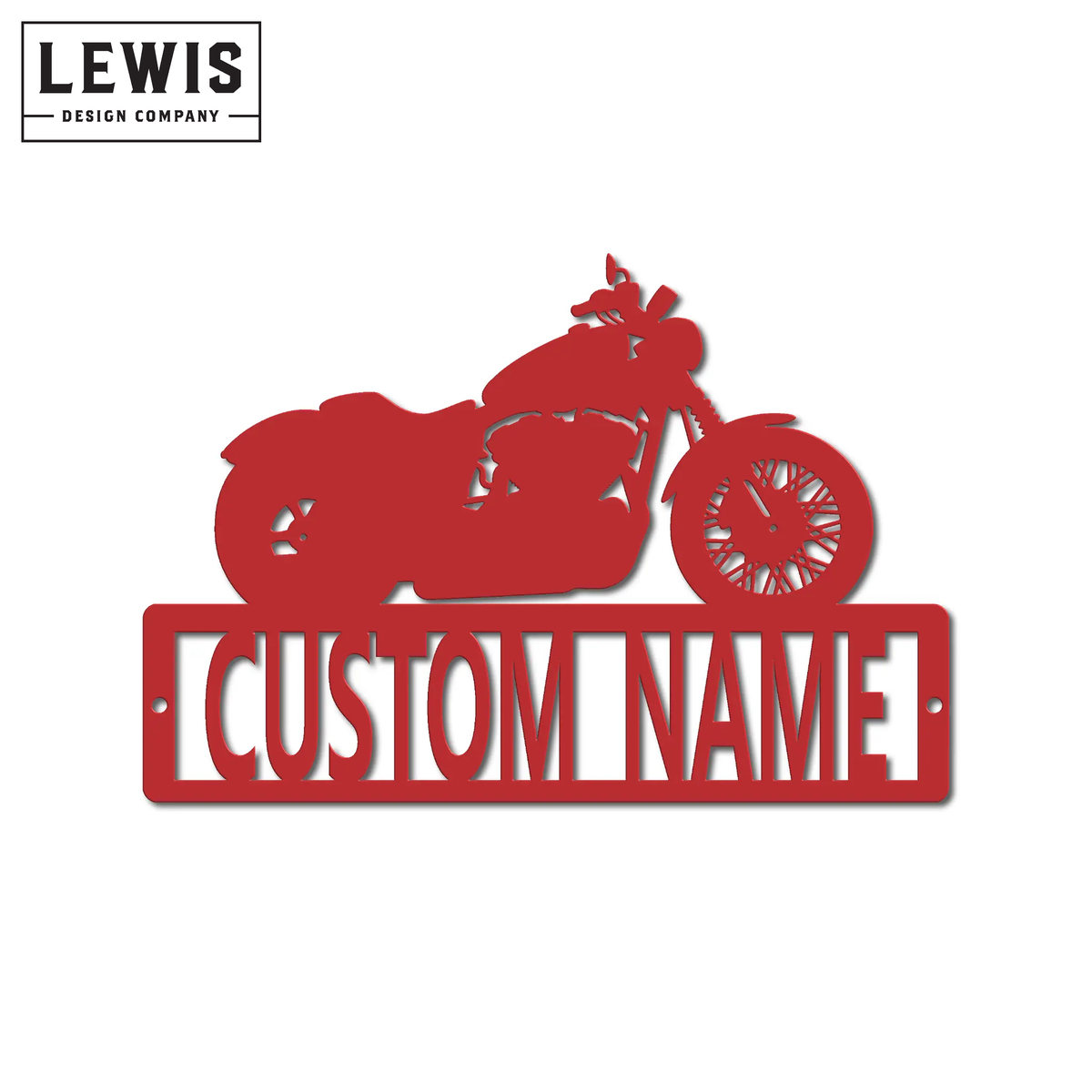 Custom Motorcycle Name Metal Sign | Personalized Garage Decor