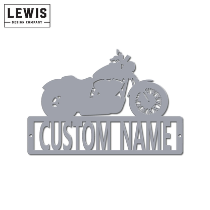 Custom Motorcycle Name Metal Sign | Personalized Garage Decor