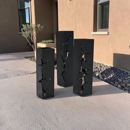 Fractured Metal Decorative Columns
