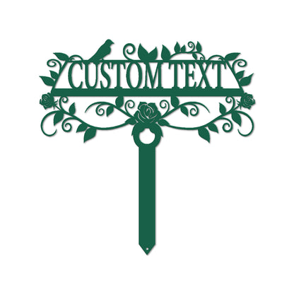 Custom Rose Garden Sign | Personalized Outdoor Yard Decor