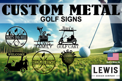Custom metal golf sign