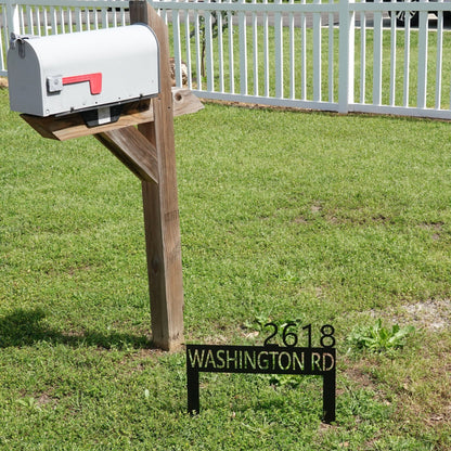 Lawn Address Monogram Metal Sign, Custom Address Sign, Address Sign, Outdoor patio