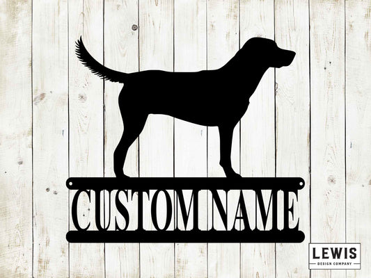 Labrador Retriever Wall Sign with Custom Name, Metal Sign, Labrador Retriever Sign, Custom Metal Sign, Dog Lovers, Dog Sign, Lab