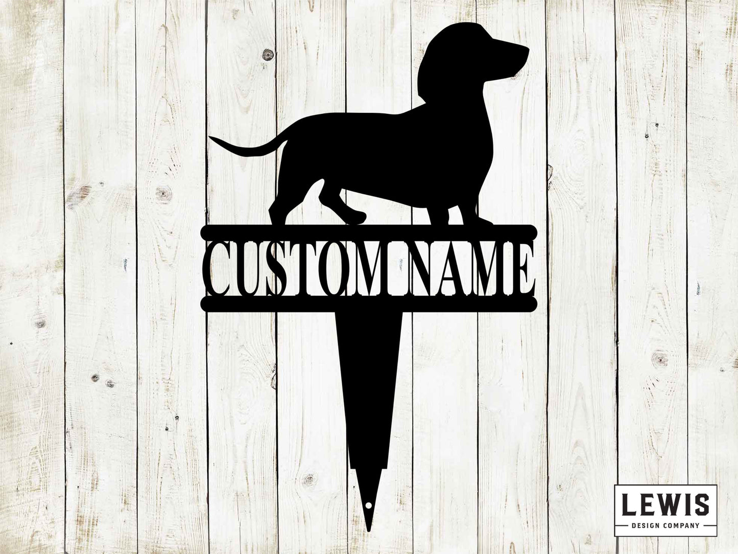 Dachshund Yard Stake with Custom Name, Dachshund Sign, Custom Metal Stake, Dachshund, Dachshund Name Stake, Dog Lovers, Dog Sign,