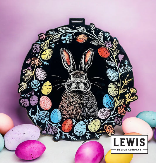 Easter Bunny Design Acrylic Door Hanger