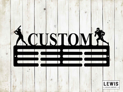 Male Sports Medal Hanger You Choose 2 Sports with Name