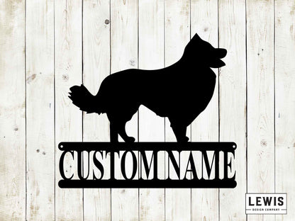 Collie Wall Sign with Custom Name, Metal Sign, Collie, Custom Metal Sign, Collie Wall Sign, Collie Name sign, Dog Lover, Border Collie