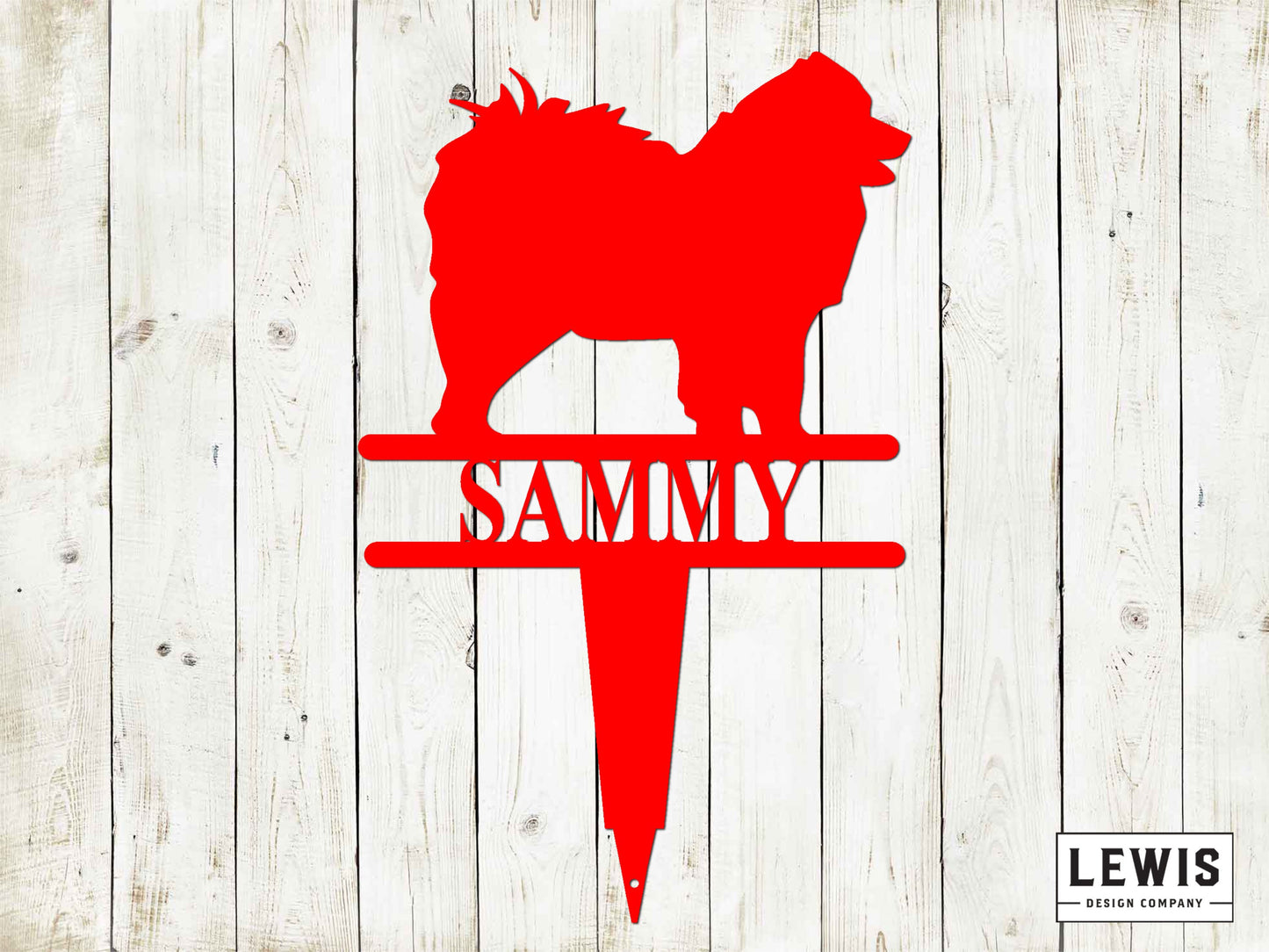 Samoyed Yard Stake with Custom Name, Samoyed Sign, Custom Metal Stake, Samoyed, Samoyed Name Stake, Dog Lovers, Dog Sign, Samoyed Sign