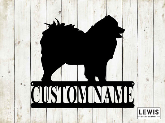 Samoyed Wall Sign with Custom Name, Metal Sign, Samoyed, Custom Metal Sign, Samoyed Wall Sign, Collie Name sign, Dog Lover, Samoyed Sign