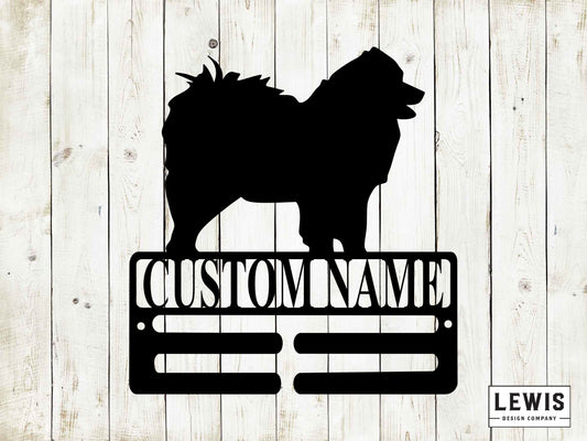 Samoyed Leash Hanger with Custom Name, Metal Sign, Samoyed, Custom Metal sign, Samoyed Sign, Dog Lovers, Dog Sign, Dog Leash Hanger