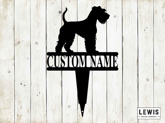 Welsh Terrier Yard Stake with Custom Name, Welsh Terrier Sign, Custom Metal Stake, Welsh Terrier, Collie Name Stake, Dog Lovers, Dog Sign