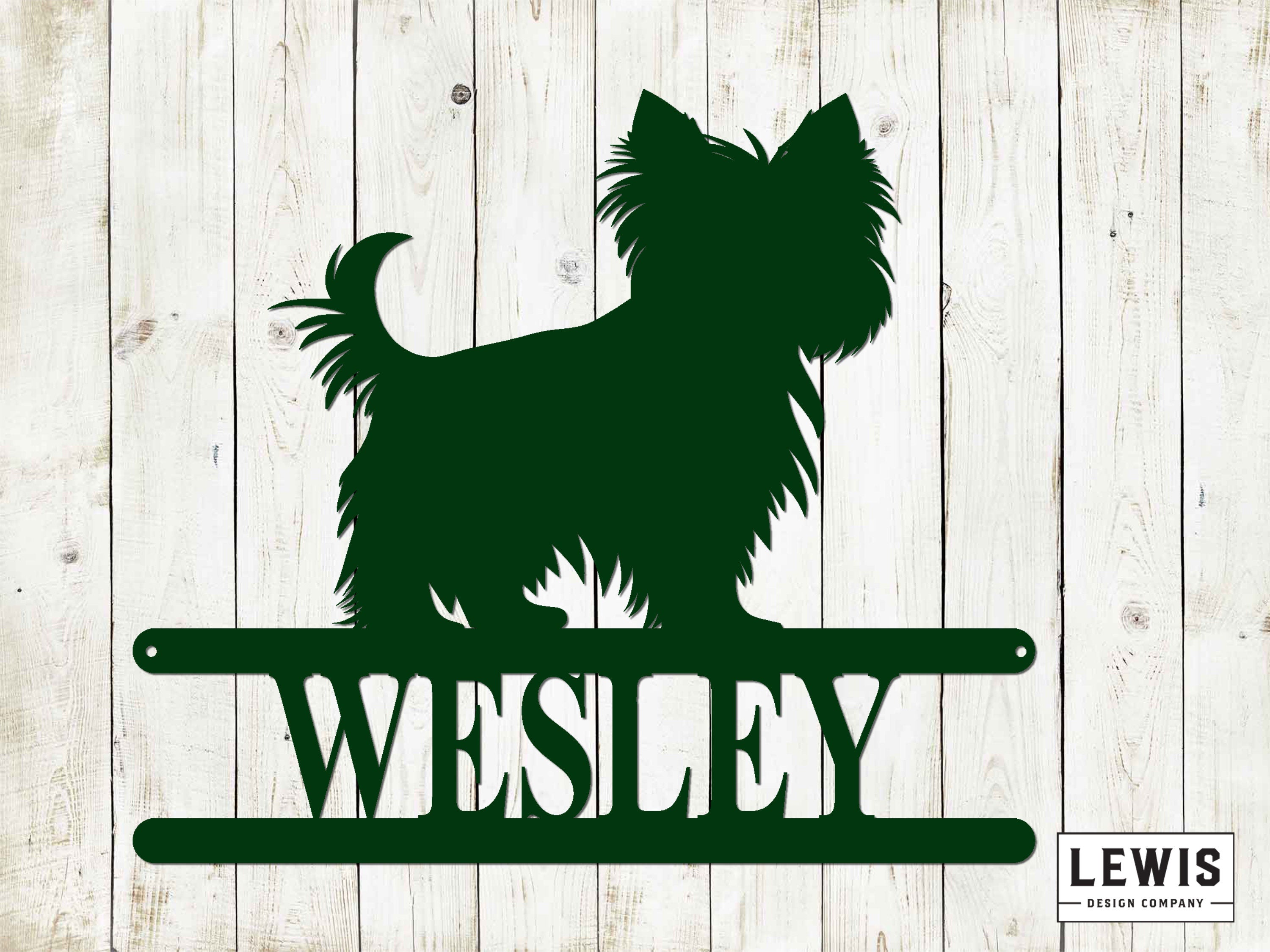 Yorkshire high quality Yorkie Terrier Custom Address Steel House Sign