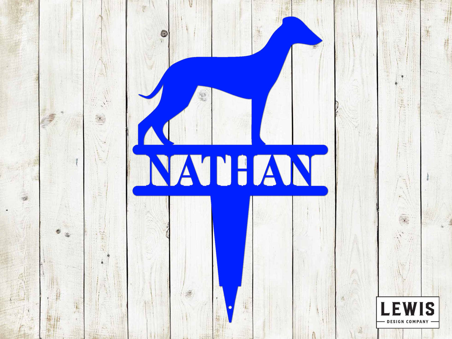 Whippet Yard Stake with Custom Name, Collie Sign, Custom Metal Stake, Whippet, Whippet Name Stake, Dog Lovers, Dog Sign, Whippet Sign