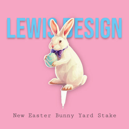Easter Bunny Metal Yard Stake