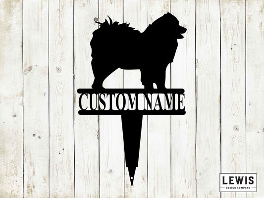 Samoyed Yard Stake with Custom Name, Samoyed Sign, Custom Metal Stake, Samoyed, Samoyed Name Stake, Dog Lovers, Dog Sign, Samoyed Sign