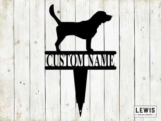 Beagle Yard Stake with Custom Name, Beagle Sign, Custom Metal Stake, Beagle Name Stake, Dog Lovers, Dog Sign, Beagle Sign