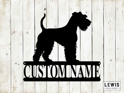 Welsh Terrier Wall Sign with Custom Name, Metal Sign, Welsh Terrier, Custom Metal Sign, Welsh Terrier Wall Sign, Dog Lover,