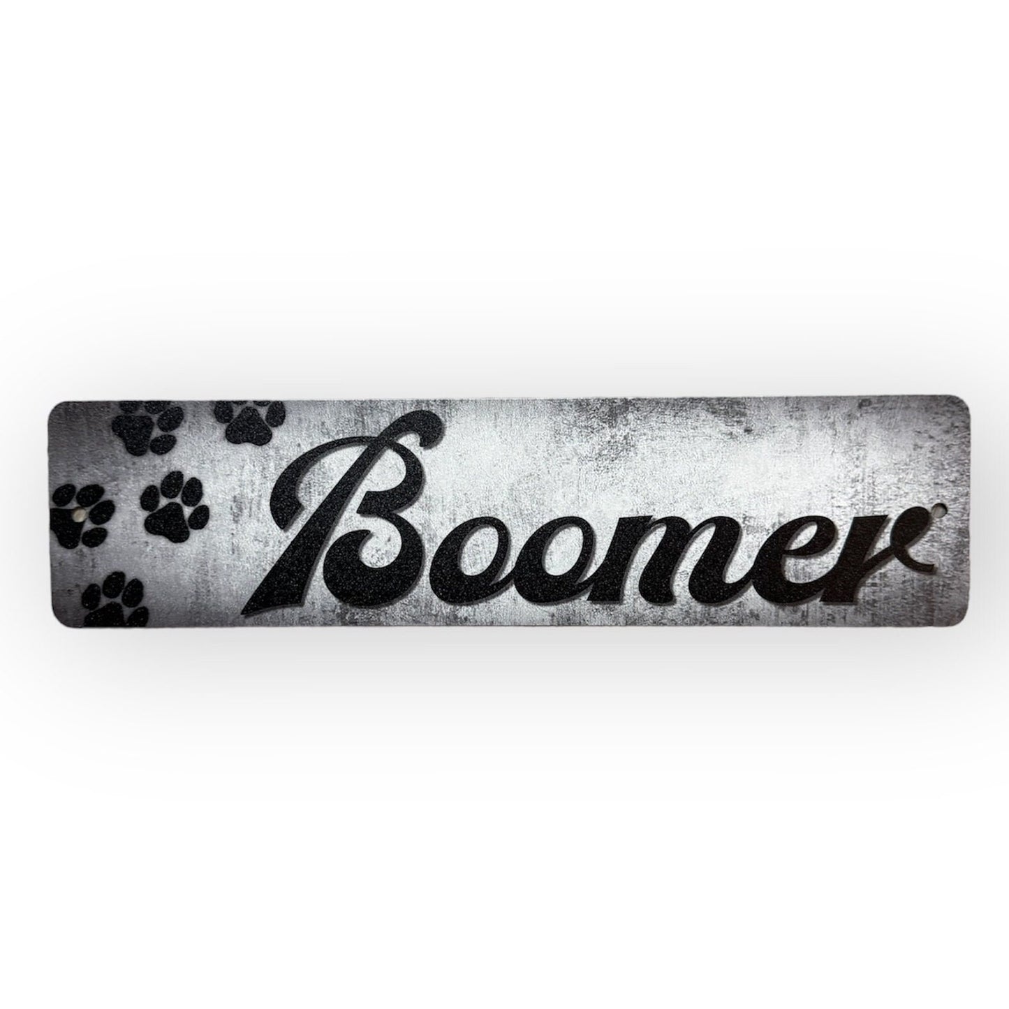 Custom Printed Dog Nameplate, Custom Metal Powder Coated & Printed Name Sign