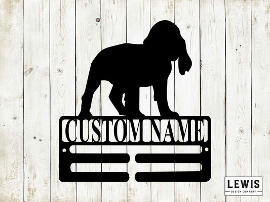 Cocker Spaniel Leash Hanger with Custom Name, Metal Sign, Cocker Spaniel, Custom Metal sign, Dog Lovers, Dog Sign, Dog Leash Hanger