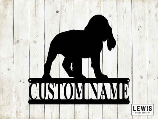 Cocker Spaniel Wall Sign with Custom Name, Metal Sign, Cocker Spaniel, Custom Metal Sign, Cocker Spaniel Name sign, Dog Lover