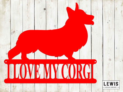 Corgi Wall Sign with Custom Name, Metal Sign, Corgi, Custom Metal Sign, Corgi Name sign, Dog Lover, Corgi Dog, Corgi Metal Sign