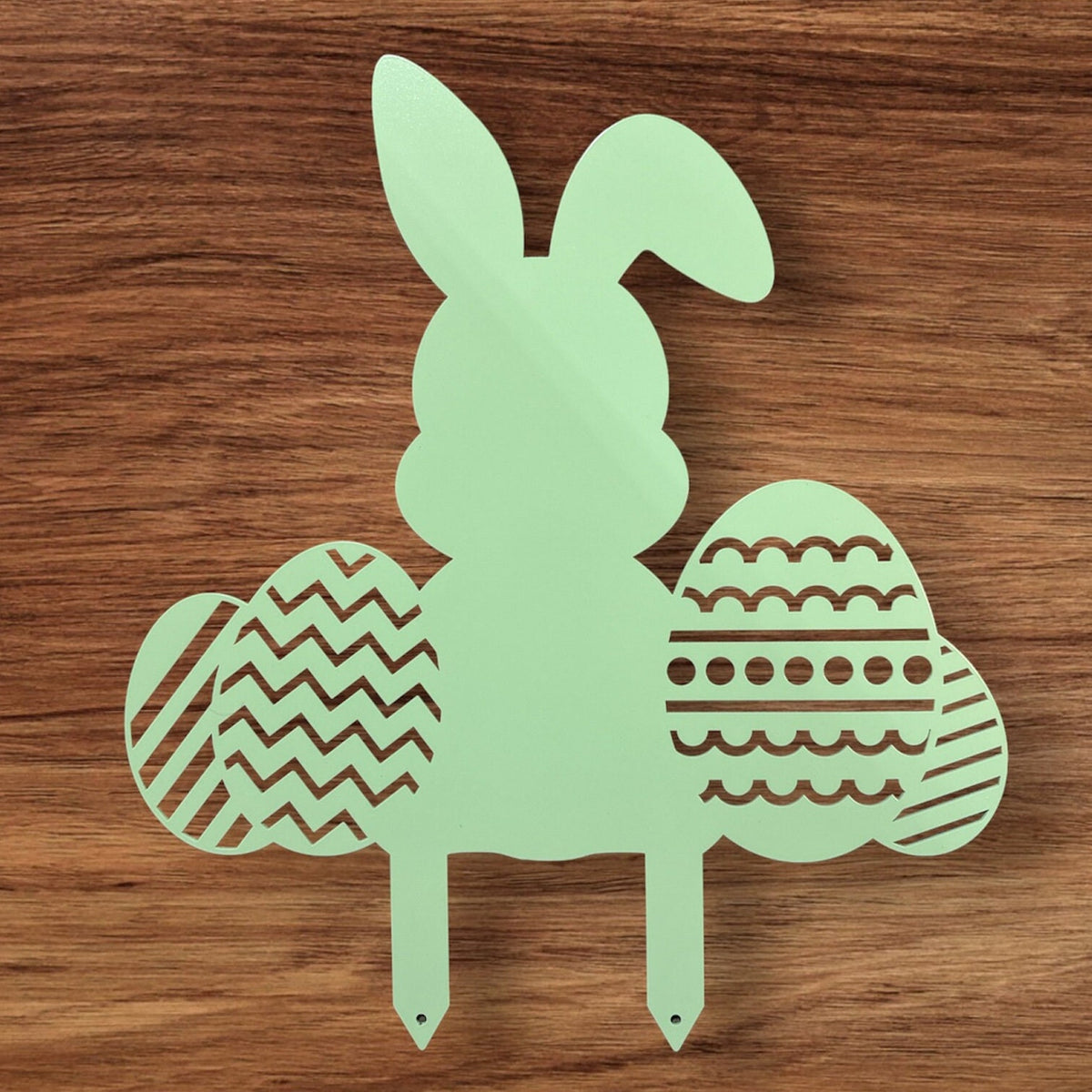 Easter Bunny with Easter Eggs Metal Yard Stake