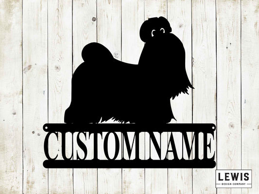 Shih Tzu Wall Sign with Custom Name, Metal Sign, Shih Tzu, Custom Metal Sign, Shih Tzu Name sign, Dog Lover, Shih Tzu Dog, Shih Tzu Owner