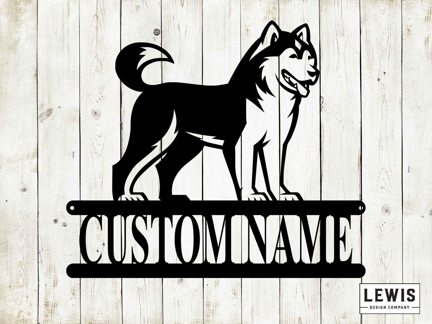 Husky Wall Sign with Custom Name, Metal Sign, Husky, Custom Metal Sign, Husky Name sign, Dog Lover, Husky Dog, Husky Metal Sign