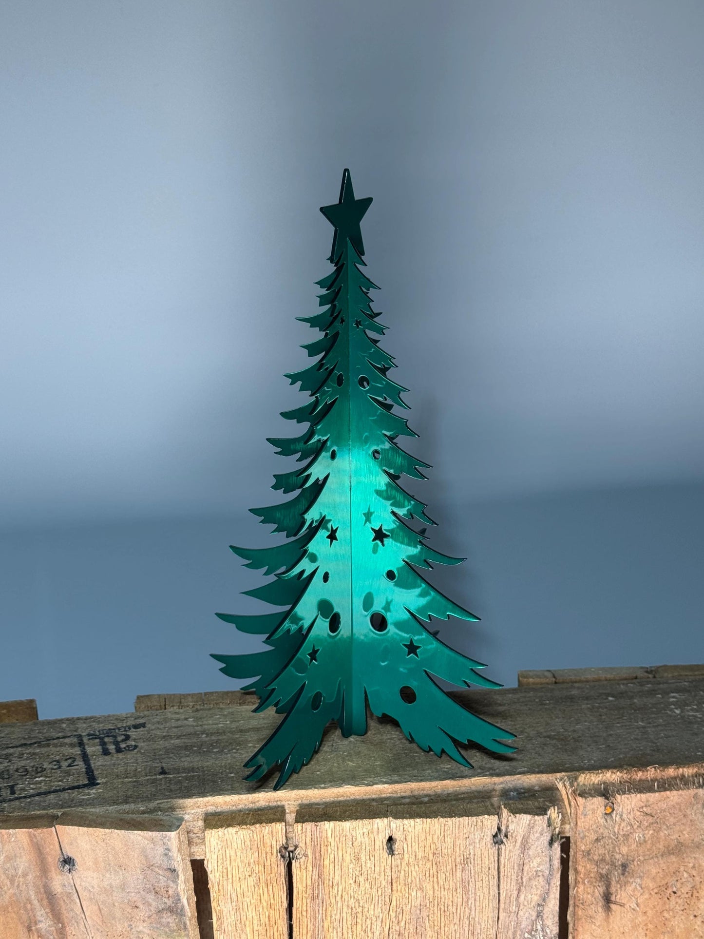 Christmas Tree Metal Desk Decor, Desktop Ornament, Christmas Tree, Christmas Decor, Metal Sign