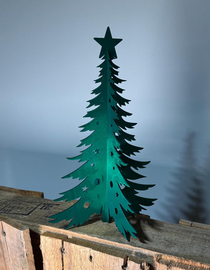 Christmas Tree Metal Desk Decor, Desktop Ornament, Christmas Tree, Christmas Decor, Metal Sign