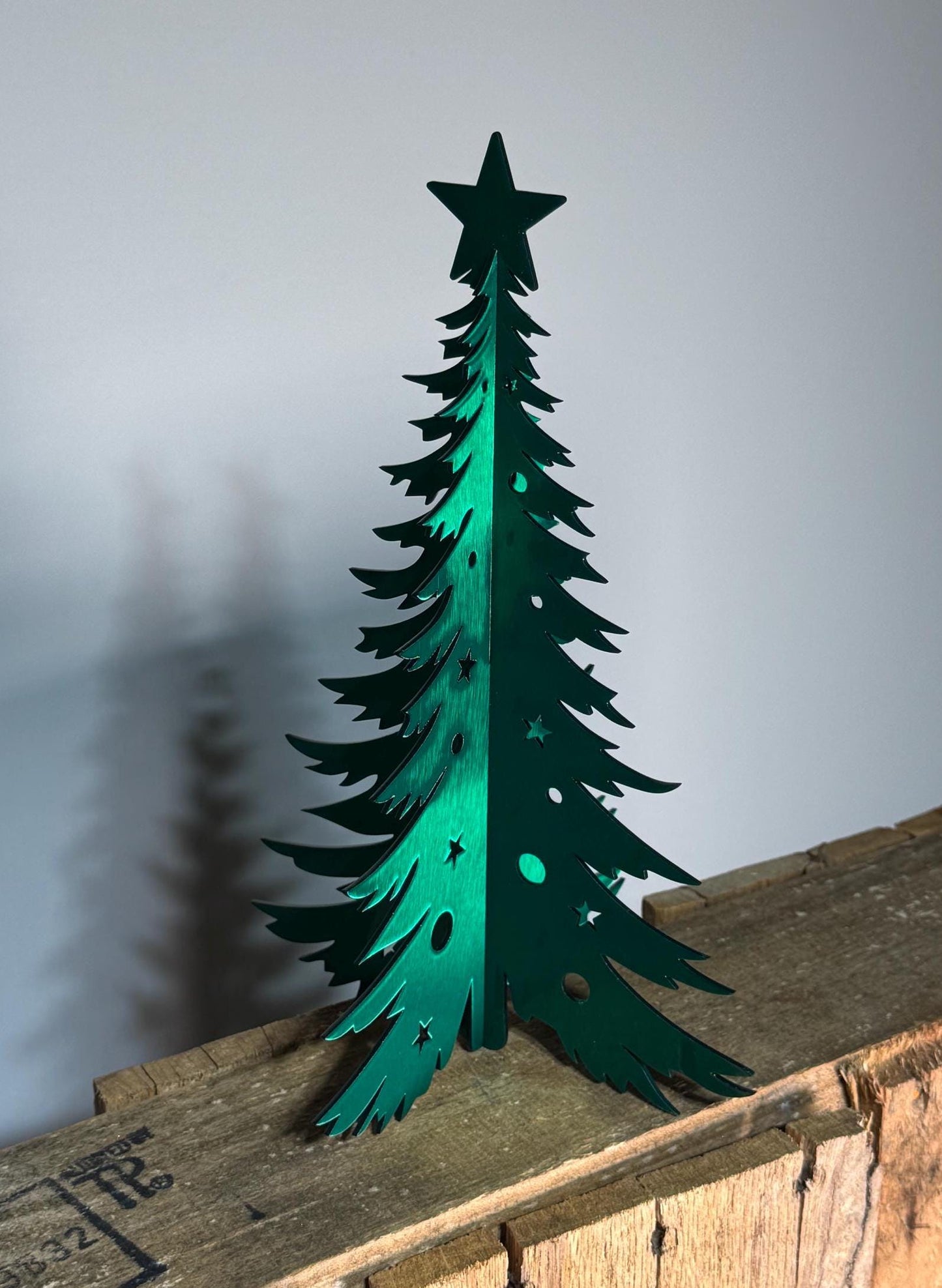Christmas Tree Metal Desk Decor, Desktop Ornament, Christmas Tree, Christmas Decor, Metal Sign