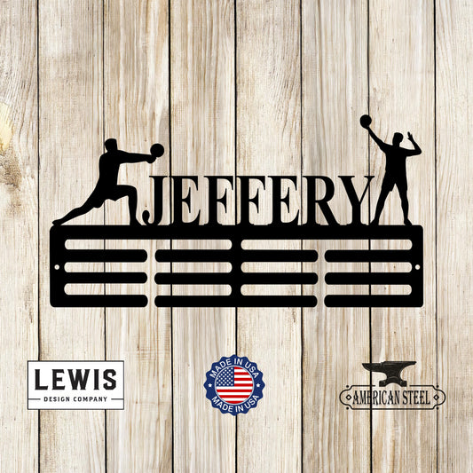 Male Volleyball Custom Name Medal Hanger