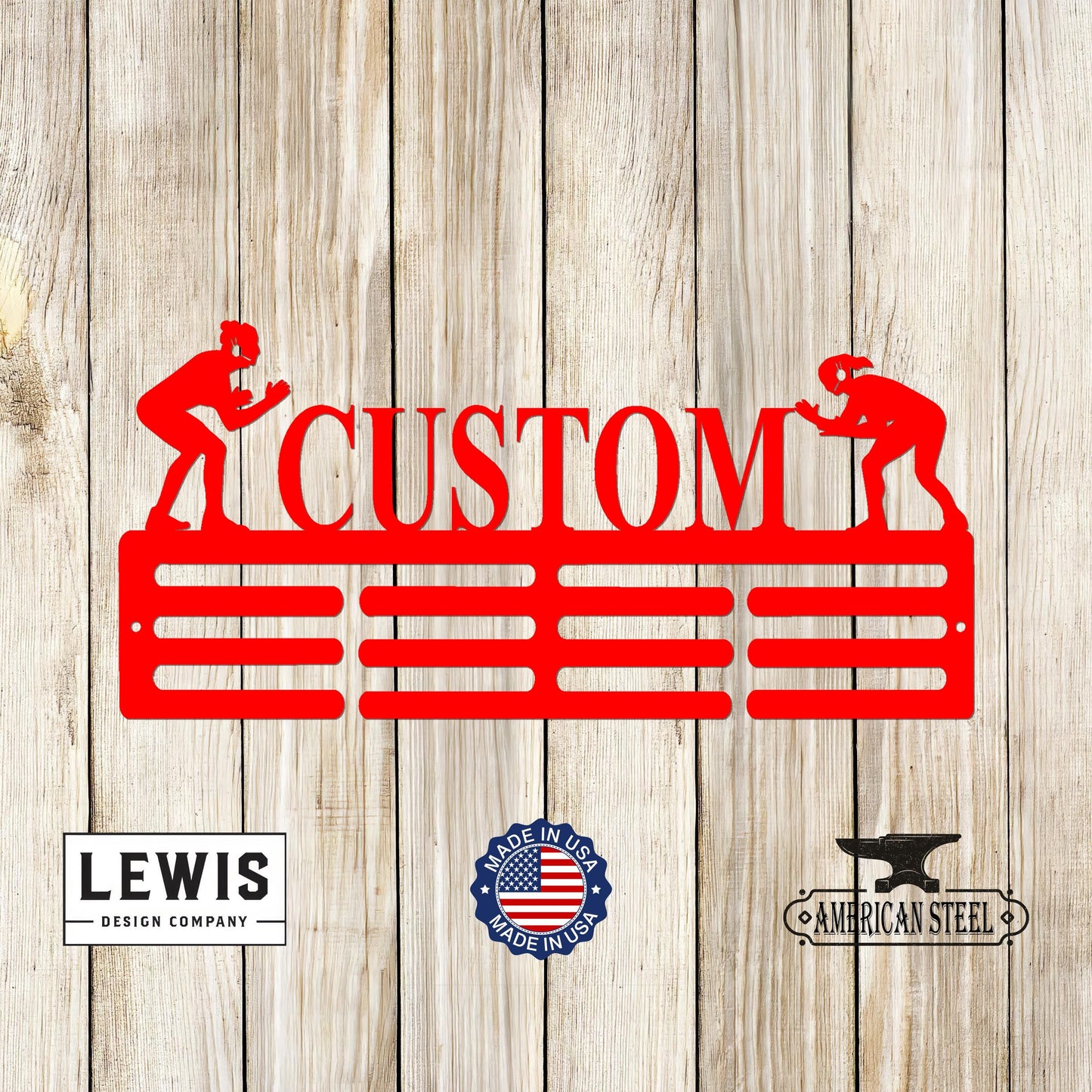 Female Wrestling Custom Name Medal Hanger