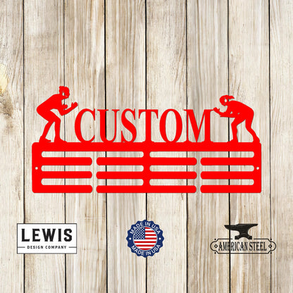Female Wrestling Custom Name Medal Hanger